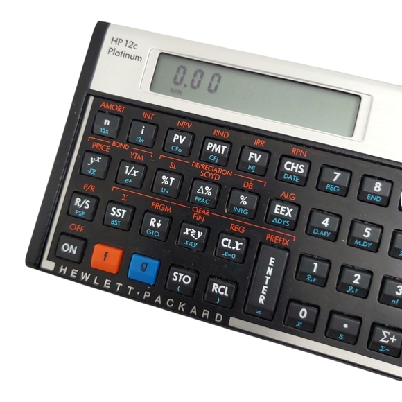 VTG Hewlett Packard HP 12C Platinum 25th Anniversary Financial Calculator - Picture 3 of 6